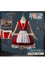 Identity V Little Girl Alice DeRoss Aging Skin Red Dress Cosplay Costume